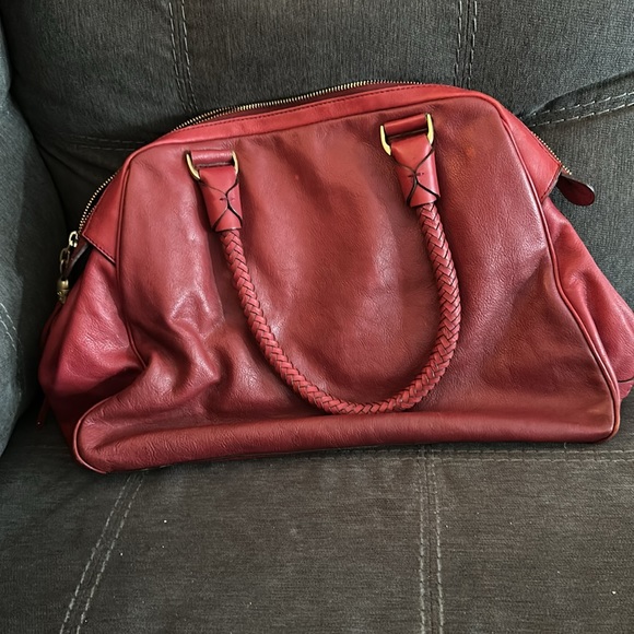 Beautiful Cranberry Red Leather Cole Haan Purse! - Picture 5 of 5
